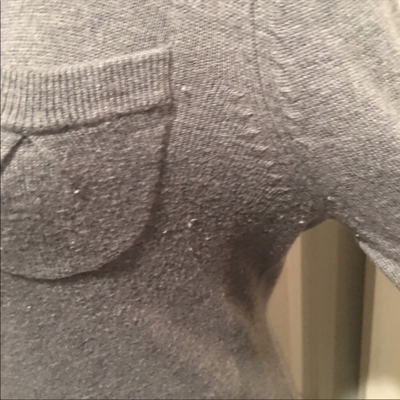 CACHE Gray Cashmere Zip Up Sweater size Medium Grandpacore - Picture 6 of 6